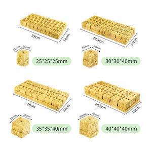 Blocs de laine de roche hydroponique de jardinage de 1,57 pouce pour la culture hydroponique agricole, cubes de semis hydroponiques 40*40*40 mm - Product Image 4