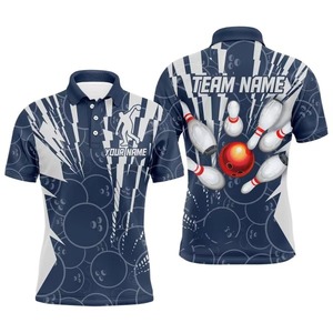 New High Quality Personalized Polyester/Cotton Blend Knitted Sporty <b>Bowling</b> for Shirts Custom Team Shirt for Men Quick Dry - Product Image 6