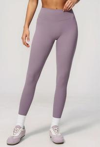 High Waist Seamless <b>Knitted</b> <b>Leggings</b> Full Length Women's Stretchy Solid Color Sport Pants Compression Fit Eco-Friendly - Product Image 5