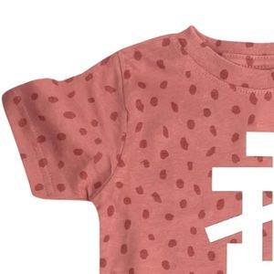 เสื้อยืดเด็กผู้หญิงลายจุดสีชมพู แขนสั้น คอกลม สวมใส่สบาย ผ้าเนื้อนุ่ม พร้อมปรับแต่งได้ - Product Image 2