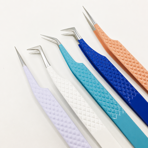 Ensemble de pinces à épiler professionnelles en acier inoxydable colorées, pointe fine, écologiques, durables, kit d'outils de salon - Product Image 5