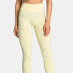 Leggings de Cintura Alta para Mujer, Leggings Deportivos Elásticos de Color Sólido, Suaves y Delgados, con Bolsillo Interior - Product Image 1