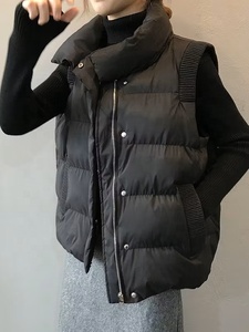 Chaqueta Acolchada de Invierno para Mujer EVER GLOE, con Cuello Alto y Cierre de Cremallera, Color Sólido, Relleno de Poliéster, Tela Gruesa de Nailon - Product Image 3