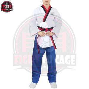 Uniforme de Taekwondo de qualité supérieure, meilleur fournisseur, meilleur matériau coton-polyester, poids moyen, pour adultes. - Product Image 5