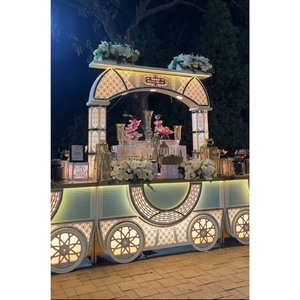 Mostrador iluminado para catering, comúnmente utilizado para chaat, buffet o estaciones de servicio de alimentos. - Product Image 1