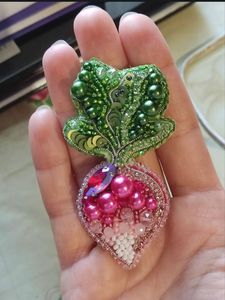 Handcrafted Customized Embroidery Beaded Brooch Inspired by Vintage Floral Art Designs Premium Handmade <b>Wedding</b> Anniversary - Product Image 3