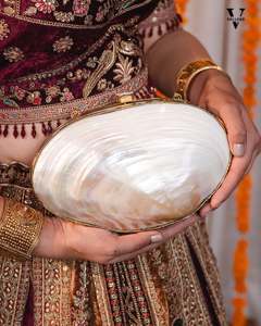 กระเป๋าคลัทช์เปลือกหอยมุกทำมือสำหรับเจ้าสาว - Product Image 2