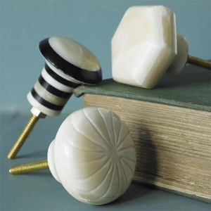 Poignées de meubles en os incrusté naturel pour salon, boutons ronds pour armoires par Hf crafts - Product Image 2