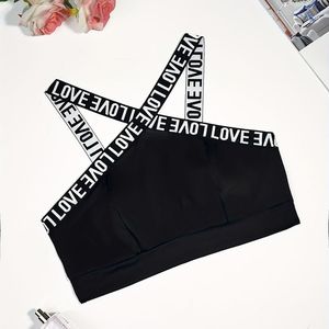 Solid Ribbed Breathable Lightweight Cross-Back Elastic <b>Strap</b> Sports <b>Bra</b> with Light Support - Product Image 6