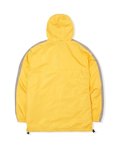 เสื้อแจ็คเก็ตวินด์เบรกเกอร์แบบมีฮู้ด สีเหลือง แดง ชมพู ดำ เทา ซิปครึ่งตัว แขนเสื้อตัดสี ลายทาง สไตล์ลำลอง ทรงหลวม ใส่ได้ในฤดูใบไม้ผลิ - Product Image 3