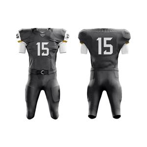 Nouvel arrivage 2022 : Ensemble uniforme de football américain avec maillot et pantalon imprimés du logo du club et motif numéroté - Product Image 1