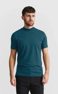 เสื้อยืดผู้ชายสีเขียวอมฟ้า ผ้าฝ้าย 100% แห้งเร็ว สวมใส่สบาย แขนสั้น ระบายอากาศได้ดี เหมาะสำหรับใส่ในฤดูร้อน สตรีทแวร์ ใส่ได้ทุกวัน เนื้อผ้านุ่ม - Product Image 5