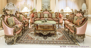 El mejor diseño Formal Juego de muebles para sala de estar Juego de sofás tallados a mano de madera de teca real Juego de sofás para sala de estar a precios al por mayor - Product Image 4