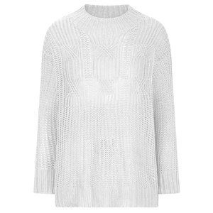 Pull en tricot décontracté pour femme, style classique, hiver, 100% coton/laine, respirant, confortable, tenue élégante - Product Image 1