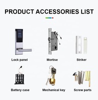 Cerradura Inteligente para Hotel, Alta Seguridad, Tarjeta RFID, Cerradura Electrónica para Puerta de Hotel, Sistema de Cerradura Inteligente para Hotel, Puerta de Madera y Acero Inoxidable