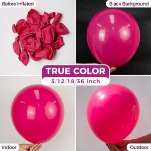 Palloncini in Lattice Rosa Acceso per Feste, Confezione da 100, Palloncini Rosa da 12 Pollici per San Valentino, Matrimoni, Compleanni, Decorazioni per Feste - Product Image 3