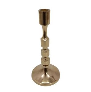 Portavelas Decorativo de Aluminio, Elegante Soporte de Metal para Velas, Color Oro Latón Rústico, Decoración para el Hogar - Product Image 2