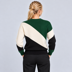 Pull pour femme en maille douce, sensation chaude, coupe décontractée, col rond, poignets côtelés, construction durable pour l'hiver - Product Image 4