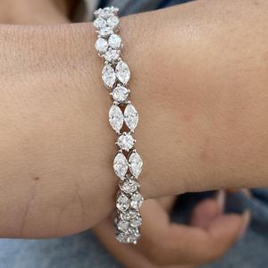 กำไลมาร์คีส์สำหรับผู้หญิงสร้อยข้อมือเทนนิสประดับเพชรสำหรับปลูกในห้องปฏิบัติการแบบดั้งเดิม - Product Image 2