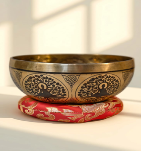 Bol magenta moderne avec anneau en soie assorti pour le nettoyage des chakras, l'équilibrage, la guérison, la vibration sonore, la thérapie sonore, vente en gros à prix réduit - Product Image 3