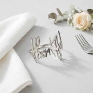 Wholesale Zinc Alloy Silver Plated Menorah Napkin <b>Ring</b> Modern Judaica Tableware Ornaments for Hanukkah Party Kosher Dinner Event - Product Image 6