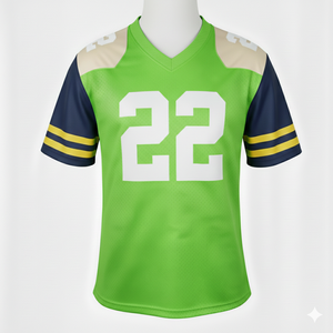 Maillots de football pour hommes adultes en spandex/coton/fibre de bambou respirants à manches courtes, maillot de football de Chicago, transfert par sublimation - Product Image 2