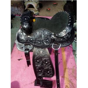 Selle d'équitation anglaise confortable très demandée avec arceau en bois et plastique, en cuir véritable, ajustement réglable pour cavaliers, meilleur prix du marché - Product Image 1