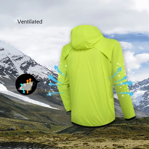 Chaqueta Cortavientos de Ciclismo con Capucha para Hombre Geo Brothers Co, Ecológica, para Invierno, Talla Grande, Impermeable y Transpirable - Product Image 6