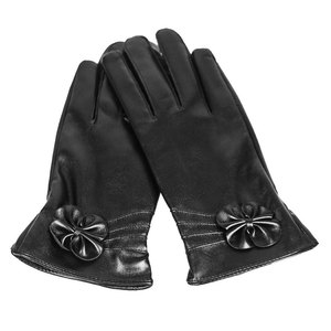 New Winter Season Casual Plain Fashion Women's Soft Leather Touchscreen Dressing <b>Gloves</b> with <b>Fur</b> Lining for Daily Use - Product Image 3