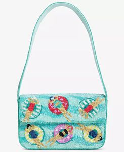 Sac à bandoulière artisanal en perles brunes, modèle Direct Factory Espresso Martini Cocktail, avec contour en perles - Product Image 4