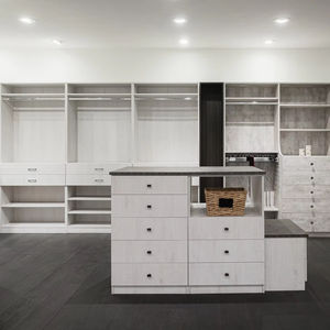 Armoire de chambre à coucher moderne de luxe sur mesure JY Project, en bois, design ouvert, blanc, avec tiroirs pour dressing - Product Image 4