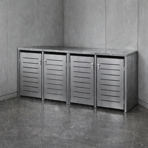 Modern Aluminium Garbage <b>Storage</b> <b>Box</b> | Outdoor Trash Bin Cover <b>Waterproof</b> Collapsible Design EDPTBC000 - Product Image 6