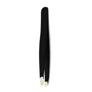 Pince à épiler professionnelle en acier noir de précision, à pointe inclinée, pour l'épilation, outil de maquillage et de beauté pour le façonnage des sourcils et le soin du visage - Product Image 6