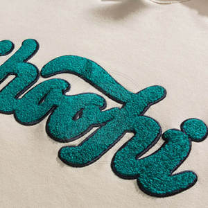 Sudadera con Capucha Personalizada de Estilo Urbano, Bordado Chenille, Hombros Caídos, Vintage, Unisex, Venta al Por Mayor - Product Image 6