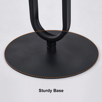 Table d'appoint moderne en acier noir, forme ronde, pour salon, salle de séjour, hôpital - Meilleure vente