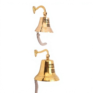 Customizable Golden Brass Hanging Bell Christmas Pattern Door Bell Rope Home Church Decoration Metal Crafts Shopkeeper New Year - Product Image 1