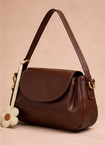 Bolso Bandolera de Cuero Genuino Marrón Premium, Estilo Vintage, para Mujer, Elegante y Moderno - Product Image 5