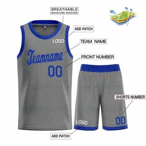 Uniformes de basket-ball personnalisés de haute qualité, 100% polyester, style sublimation, respirants, ensembles de maillots et shorts - Product Image 6
