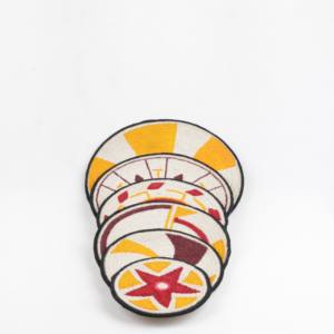 Minimalist afrika duvar tepsi jüt duvar askısı çok amaçlı duvar dekorasyon Placemat etnik Boho el sanatları seti 6 ev için d & eacute; D & eacute; - Product Image 5