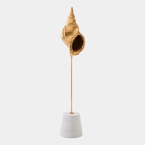 Sculpture abstraite plaquée or, forme irrégulière, faite à la main, décoration artistique moderne pour table de salon - Product Image 2