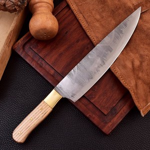 Cuchillo de Cocina Artesanal de Acero Inoxidable con Mango de Madera de Fresno, Cuchillo Profesional de Supervivencia y Cocina, Personalizable OEM/ODM, Tarj Enterprises - Product Image 3