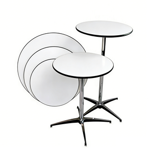 Table de bar ronde en bois contreplaqué et acier, portable, haute, pour <span class=keywords><strong>pub</strong></span>, cocktail, supermarché, fête, vente en gros - Product Image 1