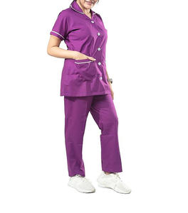 Nouvelle conception de tenue médicale tissée, uniforme d'hôpital, uniforme d'infirmière, ensemble de blouses d'été à manches courtes, unisexe - Product Image 6