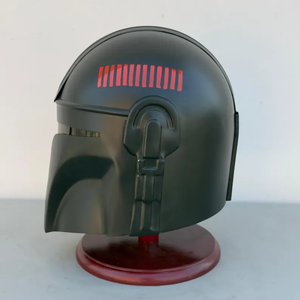 Casque de guerrier galactique noir et rouge, accessoire de costume de cosplay, armure de science-fiction, coiffe, accessoire de fête d'Halloween, artisanat en métal - Product Image 5