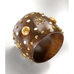 Premium Women's Ethnic Jewelry Hand Studs <b>Wooden</b> <b>Bangles</b> Traditional Crystal Fashion Accessories - Product Image 5