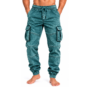 100% Cotton <b>Mens</b> Cargo <b>Joggers</b> Wholesale Manufacturer Supplier Factory Exporter OEM Private Bulk Orders Custom Casual Streetwear - Product Image 1