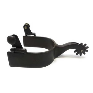 Estribos de hierro negro con abrazadera ajustable y estribera de estrella para equitación, para botas de vaquero, personalizables en acero inoxidable - Product Image 2
