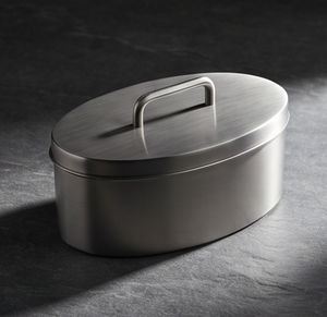 Elegante Caja Organizadora Redonda de Metal para Snacks, Diseño Minimalista con Asa de Lazo, Lata de Almacenamiento de Alta Gama para Dulces y Frutos Secos - Product Image 5