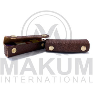 square shape leather <b>dice</b> pouch with botton and customized logo in very cheap price - Product Image 3