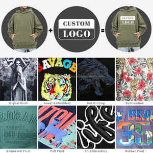 Wholesale Mens 450gsm Heavy Plain Custom Heavyweight French Terry Hoodies Oversized Blank Stone Acid <b>Vintage</b> Wash Hoodies - Product Image 5